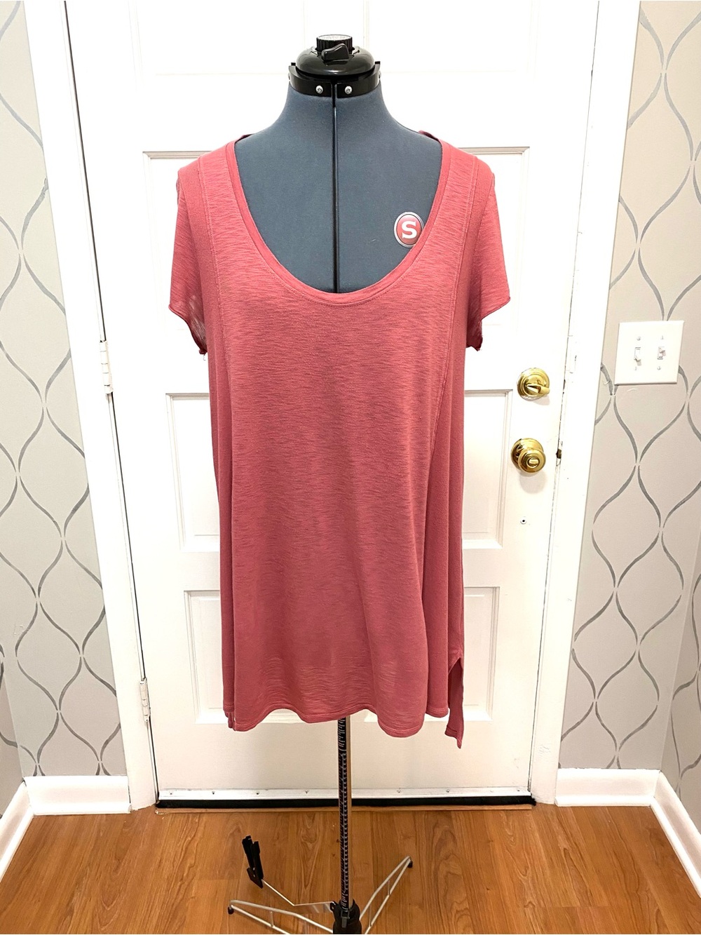 LAMade Supima Cotton Micromodal Tunic Tee Women’s Medium Dusty Rose M 123